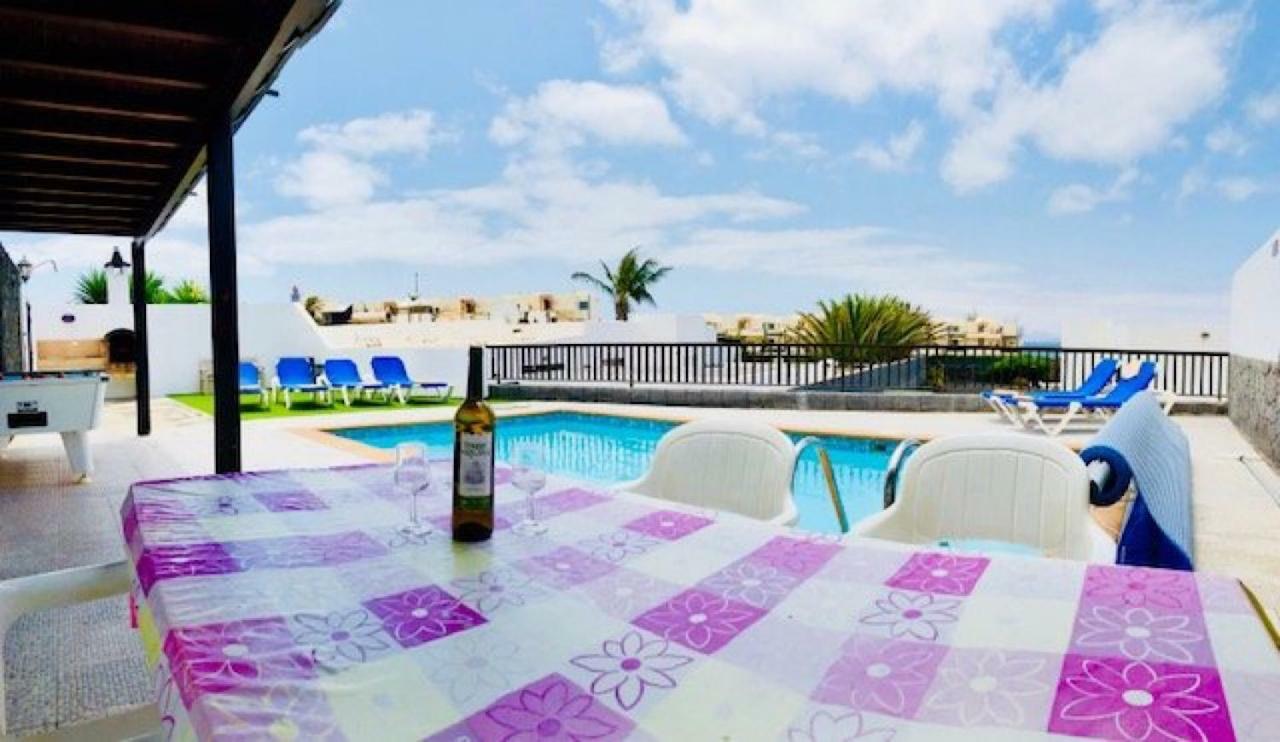 Villa Neptuno With Private Pool, Sea View, Sat-Tv & Free Wifi Playa Blanca  Exteriör bild